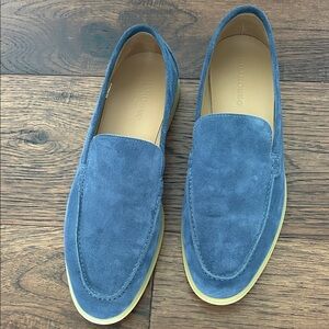 Scarosso Blue Suede Loafers